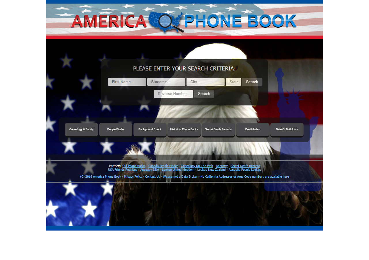 AmericaPhoneBook opt-out step 1 screenshot