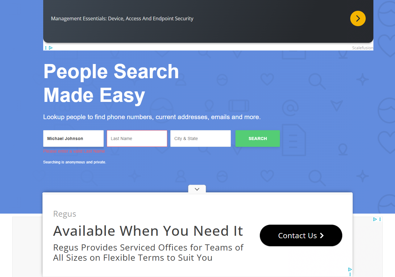 FreePeopleDirectory opt-out step 2 screenshot