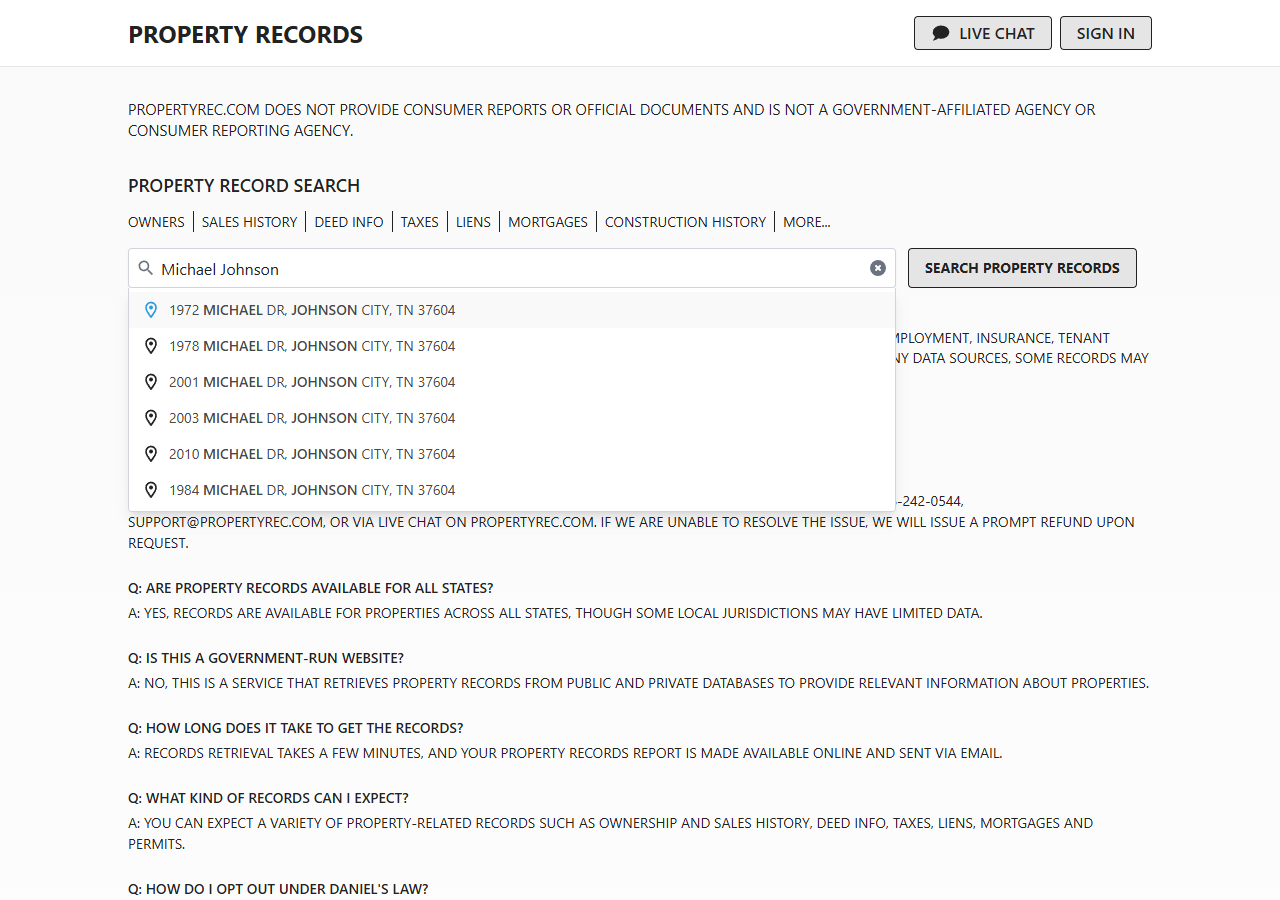 PropertyRec opt-out step 2 screenshot