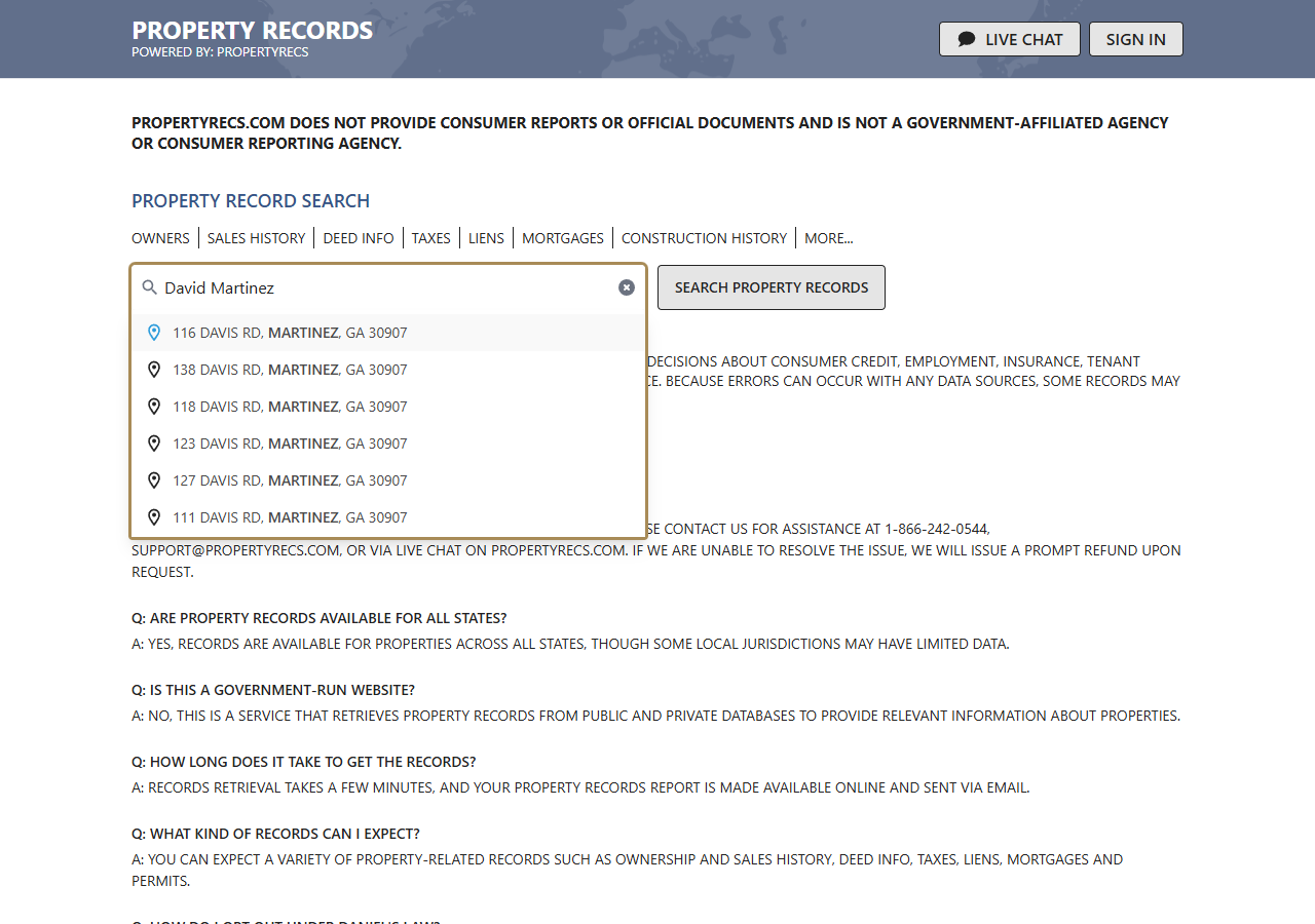 PropertyRecs opt-out step 2 screenshot