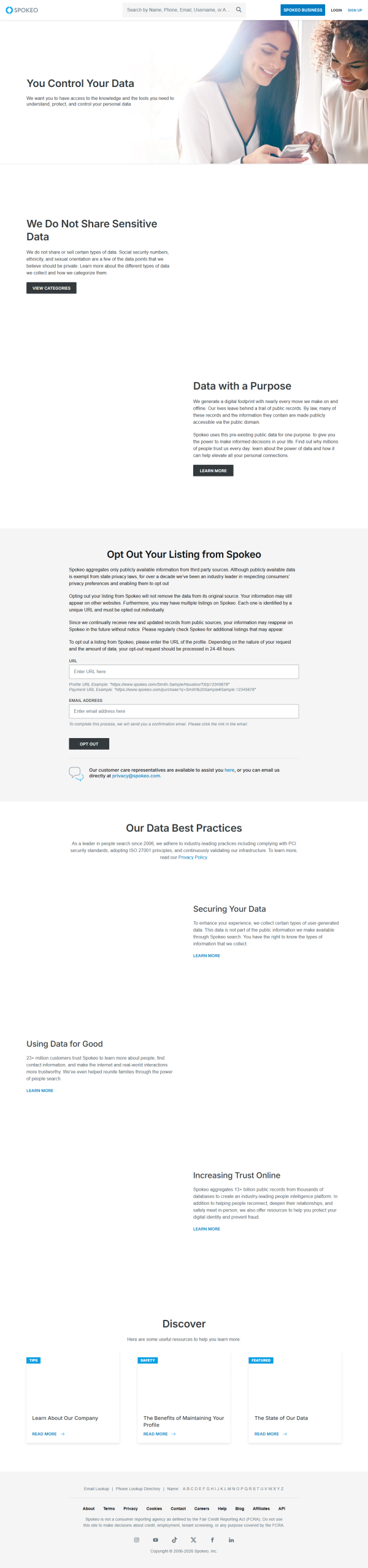 Spokeo opt-out step 3 screenshot