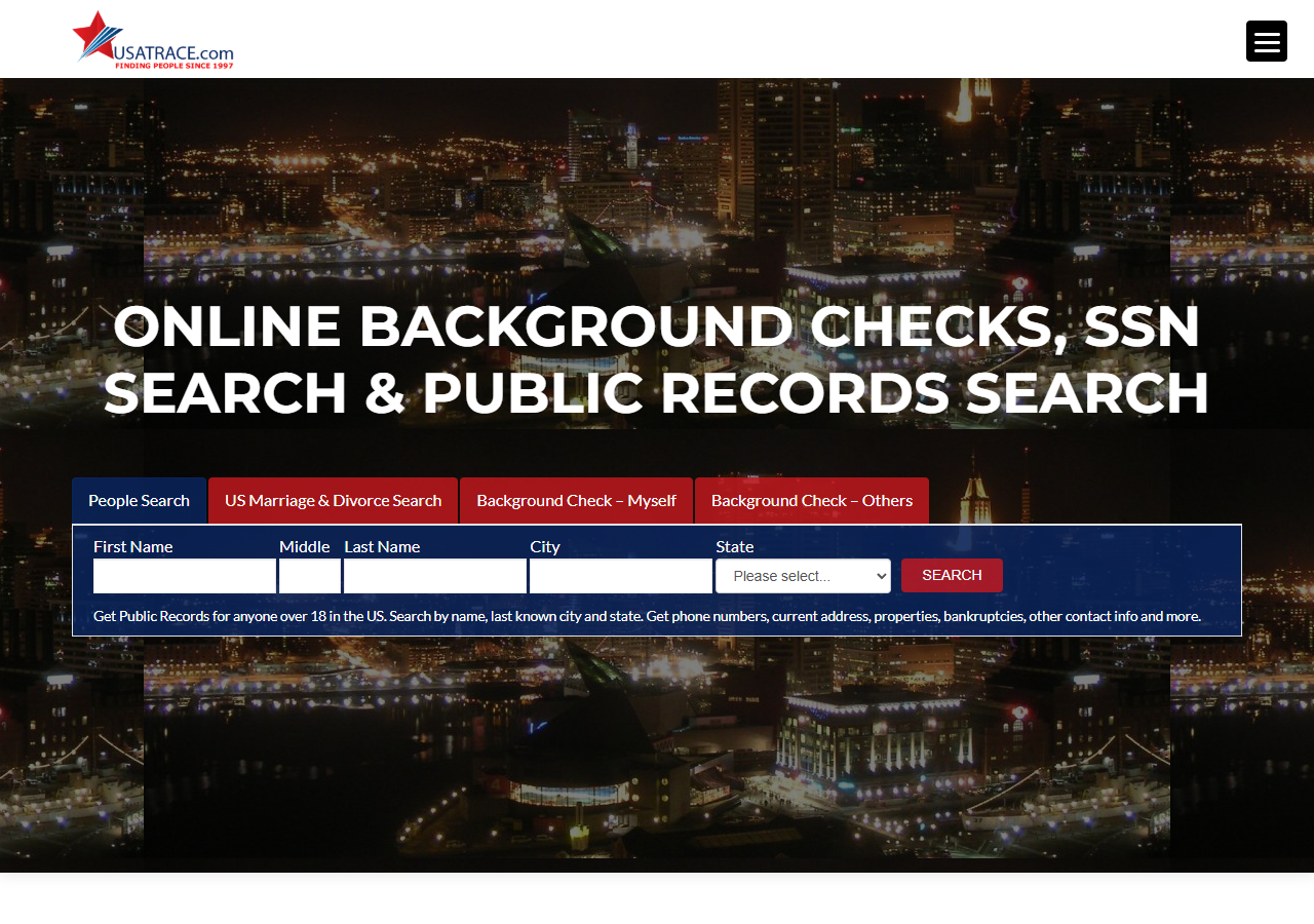 USATrace opt-out step 1 screenshot